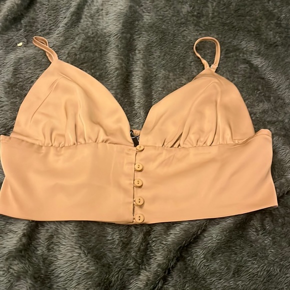 Brown/gold crop top - Picture 1 of 2